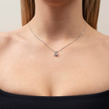 Estate 14k White Gold Diamond Pendant Necklace 0.90ctw