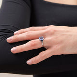 Art Deco Platinum GIA No Heat Ceylon Color-Changing Sapphire Ring 3.90ct