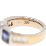 HANS D. KRIEGER Estate 18k Sapphire + Diamond Ring