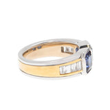 HANS D. KRIEGER Estate 18k Sapphire + Diamond Ring