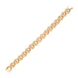 Retro 18k Gold Fancy Link Bracelet 30.2g