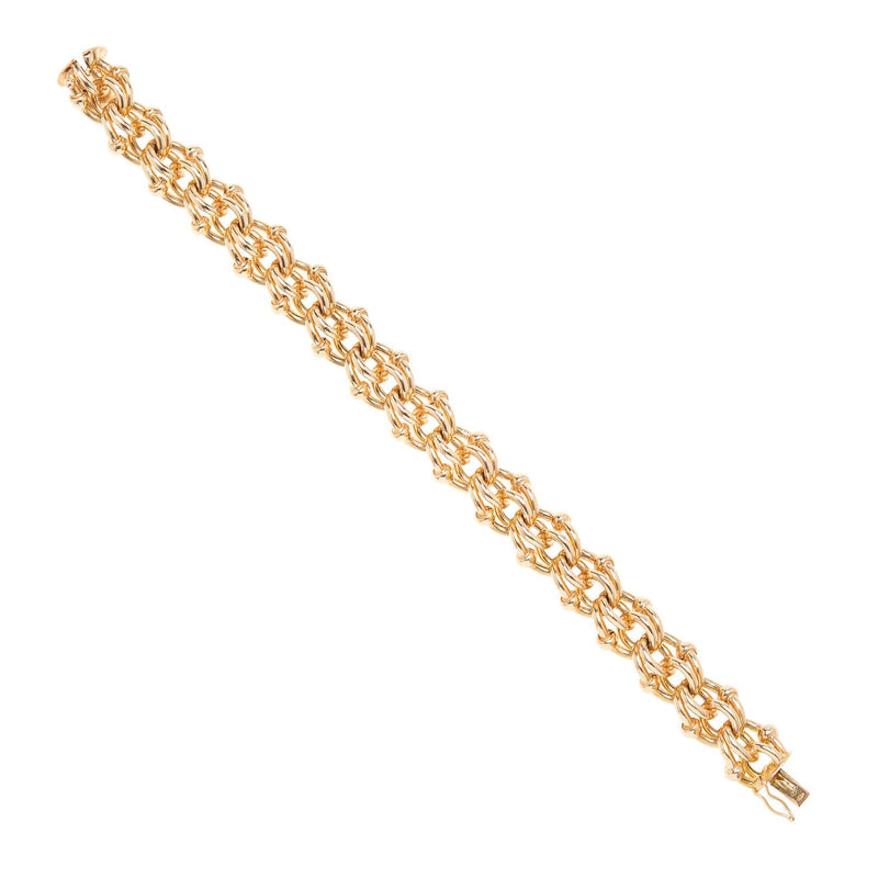 Retro 18k Gold Fancy Link Bracelet 30.2g