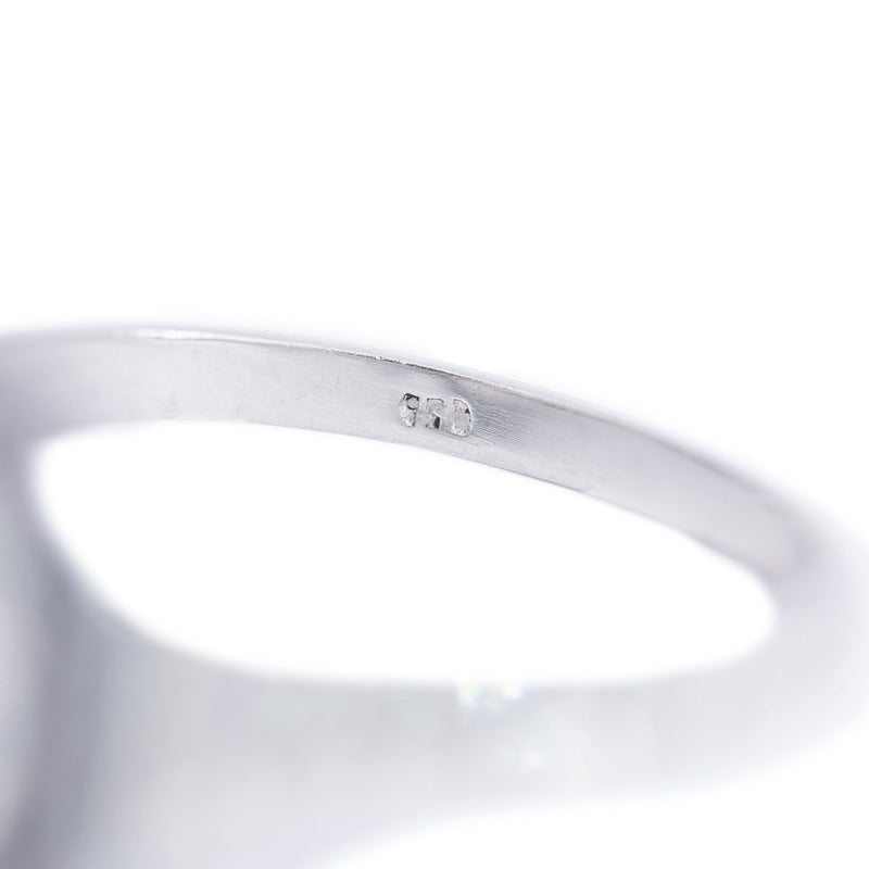 Art Deco Style Platinum Diamond + Sapphire Engagement Ring 1.72ct center