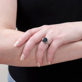 Art Deco Sapphire Filigree Ring 6.38ctw