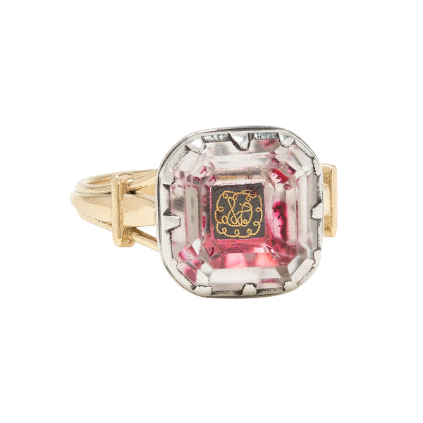 Georgian 14k Stuart Crystal Ring