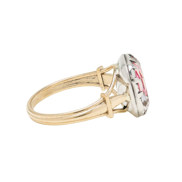 Georgian 14k Stuart Crystal Ring