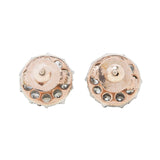 Victorian 14k/Sterling Diamond Cluster Stud Earrings 7.50ctw