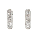 Estate 14k Pavé Diamond Hoop Earrings .57ctw