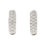 Estate 14k Pavé Diamond Hoop Earrings .57ctw
