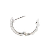 Estate 14k Pavé Diamond Hoop Earrings .57ctw