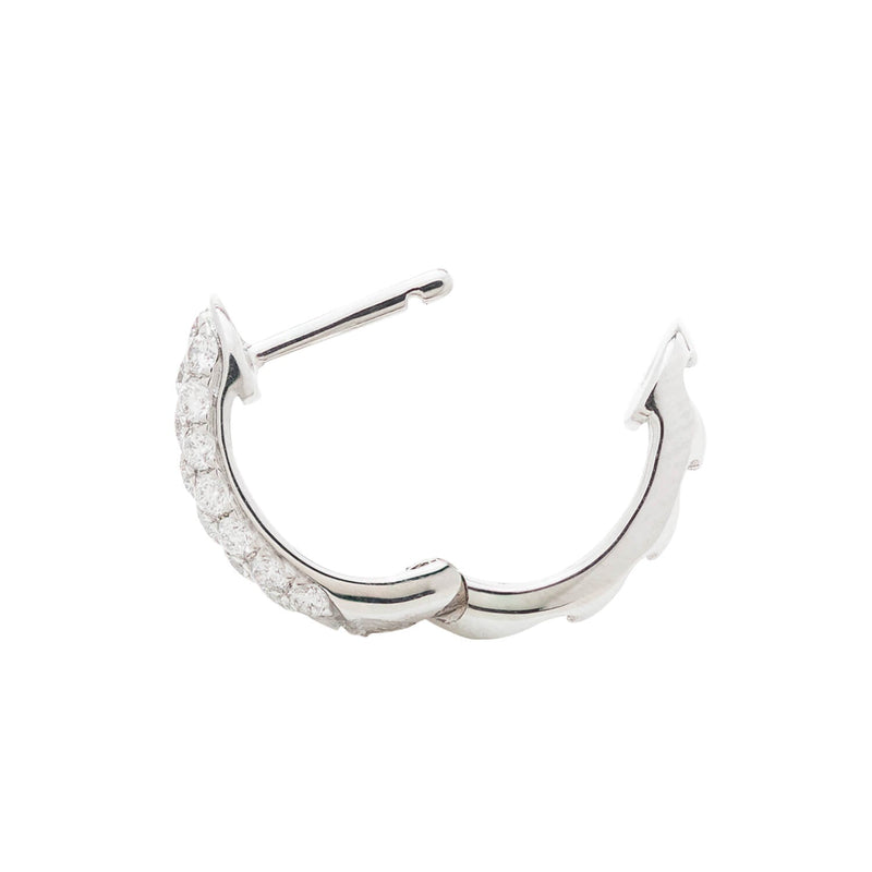 Estate 14k Pavé Diamond Hoop Earrings .57ctw