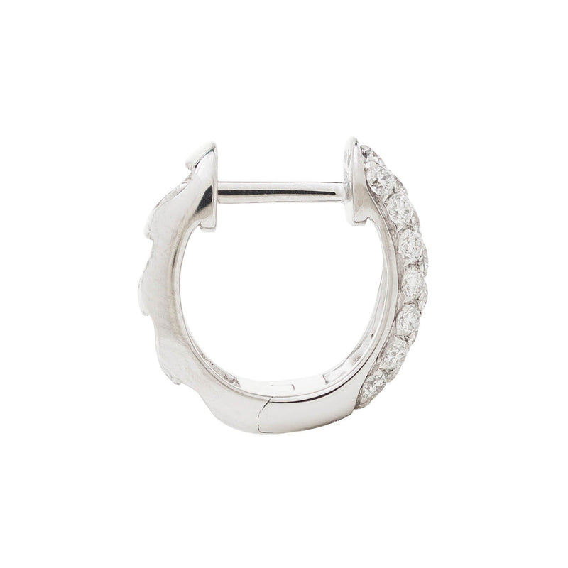 Estate 14k Pavé Diamond Hoop Earrings .57ctw