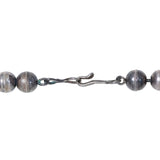Retro Coin Silver + Turqouise Squash Blossom Necklace