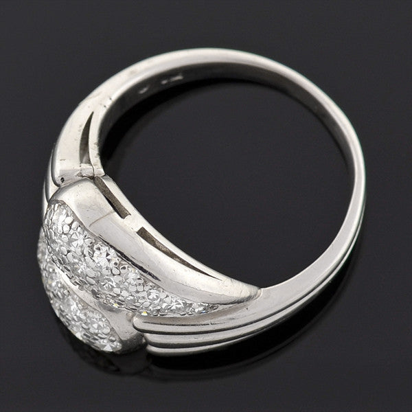 Vintage 18kt & Pavé Diamond Double Wrapped Ring