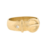 Victorian 9kt Gold Buckle Diamond Ring