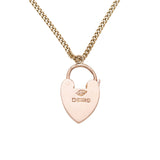 Edwardian English 9k Opal Heart Padlock Bracelet