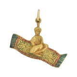 Vintage 14kt Enameled Magic Carpet Double-Sided Charm/Pendant