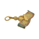 Vintage 14kt Enameled Magic Carpet Double-Sided Charm/Pendant