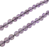 Art Deco Silver & Faceted Amethyst Bead Necklace 32"