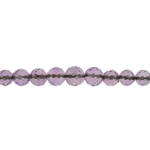 Art Deco Silver & Faceted Amethyst Bead Necklace 32"