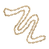 Estate 14kt Textured Mariner Link Necklace 33" 62.3g