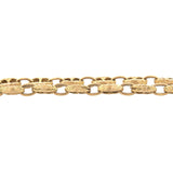 Estate 14kt Textured Mariner Link Necklace 33" 62.3g