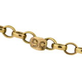 Art Nouveau 9kt Natural Jadeite Bead Chain Necklace 46"