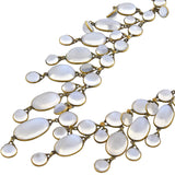 Art Nouveau 14kt Moonstone Festoon Link Necklace