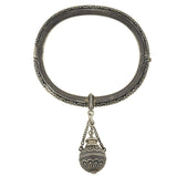 G.A.S. Victorian Austrian Silver Enamel Bracelet with Urn Fob