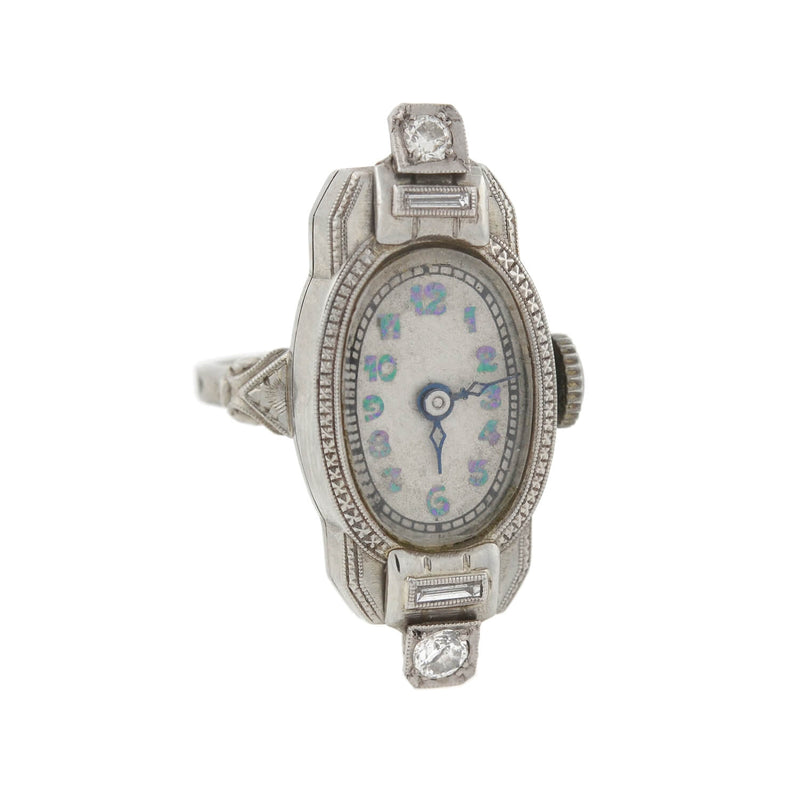 White diamond watch top