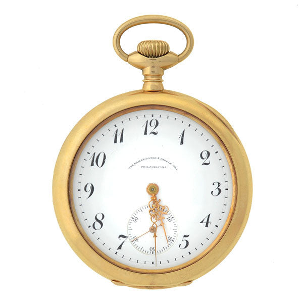 WALTHAM Victorian 14kt Gold Pocket Watch Retailed by Bailey, Banks & Biddle