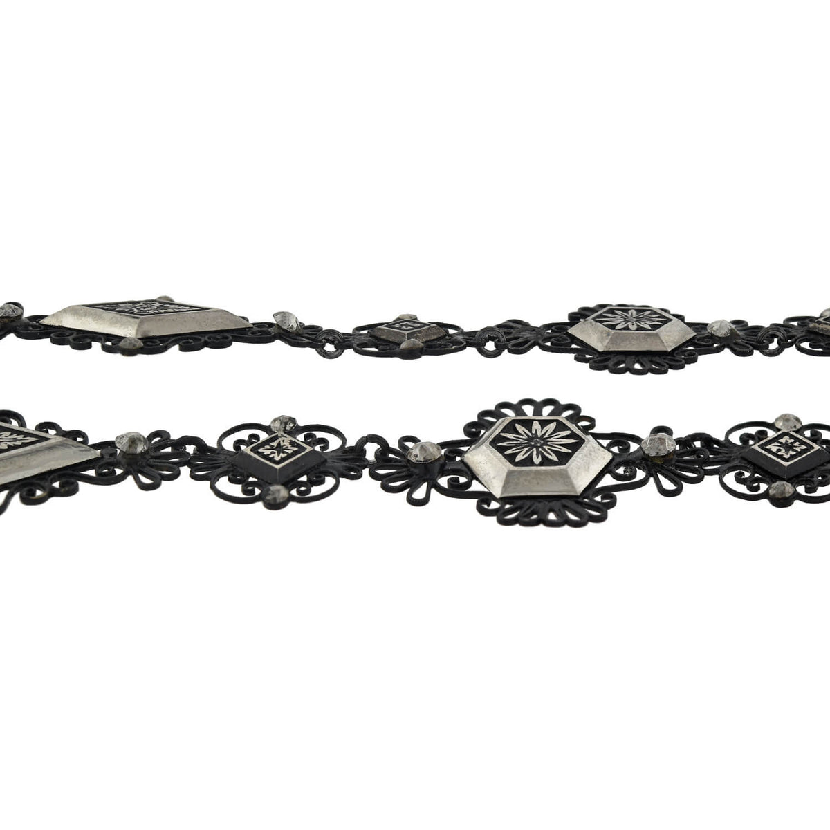 Georgian Berlin Iron + Cut Steel Necklace and Earring Set