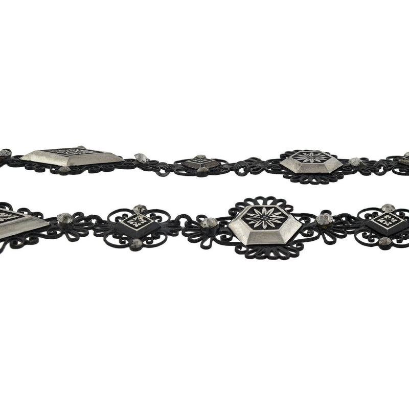 Georgian Berlin Iron + Cut Steel Necklace and Earring Set