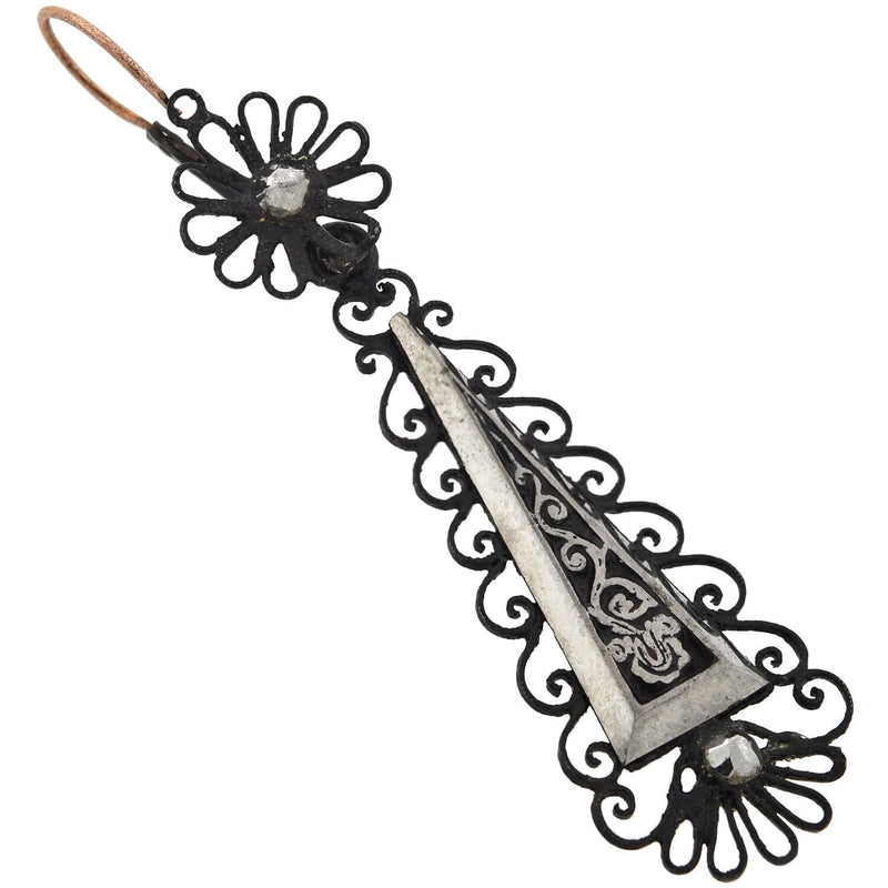 Georgian Berlin Iron + Cut Steel Necklace and Earring Set