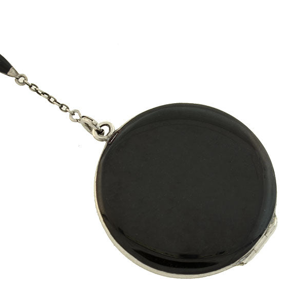 Dark Locket Vintage Necklace Unisex Round Vintage Locket 