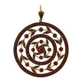 Victorian Huge Gilt & Bohemian Garnet Filigree Pendant