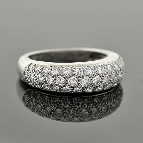CARTIER Paris Estate 18kt Classic Pavé Diamond Ring 1.50ctw