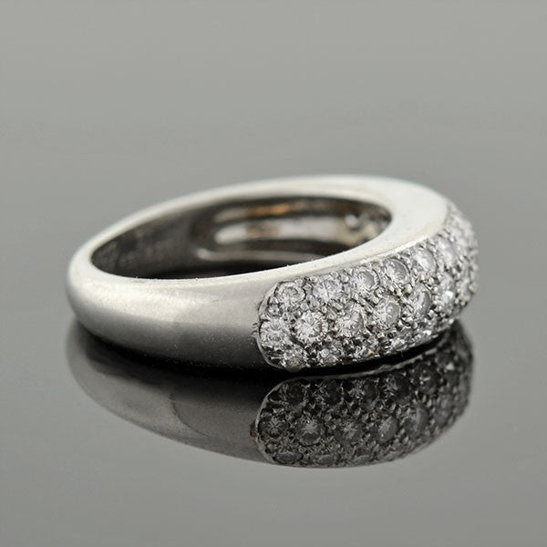 CARTIER Paris Estate 18kt Classic Pavé Diamond Ring 1.50ctw