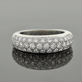 CARTIER Paris Estate 18kt Classic Pavé Diamond Ring 1.50ctw