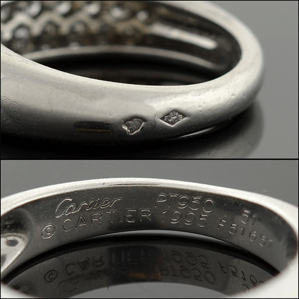 CARTIER Paris Estate 18kt Classic Pavé Diamond Ring 1.50ctw