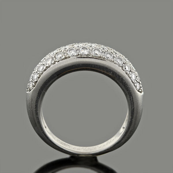 CARTIER Paris Estate 18kt Classic Pavé Diamond Ring 1.50ctw