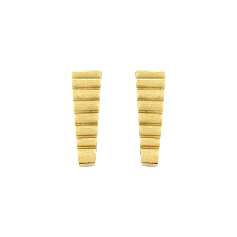 CARTIER Estate 18kt Fluted Stirrup Cufflinks
