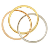 CARTIER Estate 18kt Tri-Color Trinity Roller Ring Men's Size 66