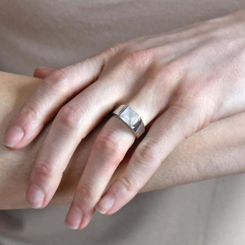 Cartier Vintage 18kt Cabochon Moonstone Ring by A. Brandt + Son