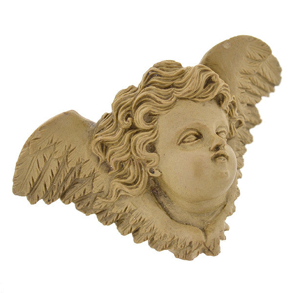 Victorian Hand Carved Lava Angel Pin