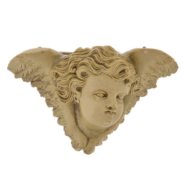 Victorian Hand Carved Lava Angel Pin