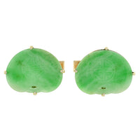 Sterling Silver Classic Formal Aquamarine Jade Cufflinks