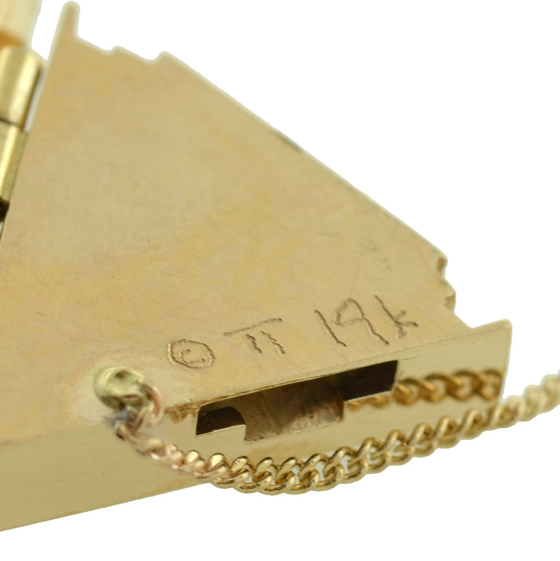 Late Art Deco 14kt Gold Triangular Onyx Link Bracelet