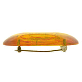 Retro Reverse Carved Apple Juice Fish Bowl Bakelite Pin