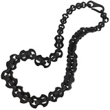 Victorian Hand Carved Gutta-Percha Link Necklace 21.5"